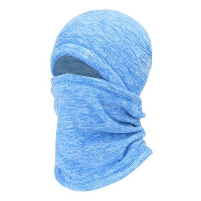 Balaclava Ski Face Mask, Winter Cold Weather Windproof Hooded Scarf Hat with Neck Warmer, Cycling UV Protector for Women Men Blue