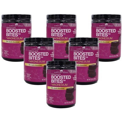 Brooklyn Born Chocolate Dark Chocolate Boosted Bites  Magnesium - 6 containers, 5.29 oz each