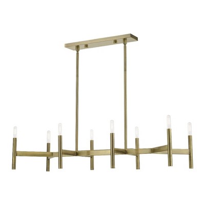 Livex Lighting Copenhagen 8 - Light Chandelier in  Antique Brass