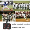 Baseball Number Necklace - Stainless Steel Chain Pendant for Men Athletes 00-99 Jersey Number Gift - 4 of 4