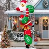 SUGIFT 8ft Christmas Hanging Inflatables Decoration Christmas Inflatable Climbing Santa Claus Blow Up Inflatable with Build-in LED - 3 of 4