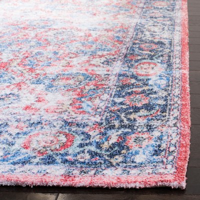 Saffron 3' x 5' Blue and Rust Handmade Wool Cotton Rug