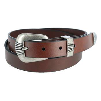 Wrangler Women's 3 Piece Belt with Veg Tanned Leather