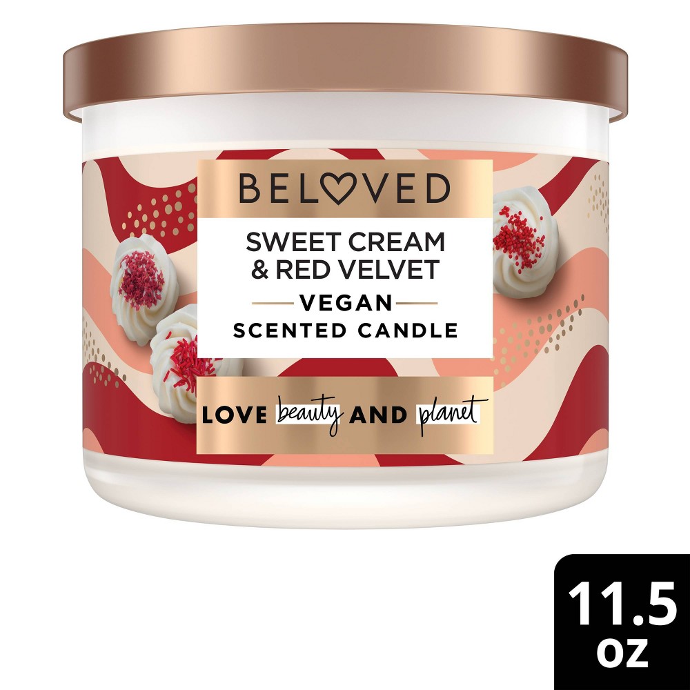 Photos - Other interior and decor Beloved Sweet Cream & Red Velvet 2-Wick Candle 11.5oz