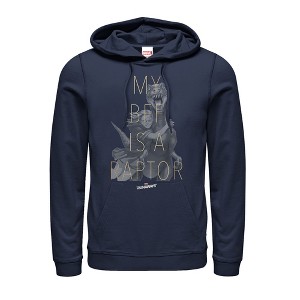 Men's Marvel Runaways BFF Raptor Old Lace Pull Over Hoodie - 1 of 3