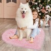 PiccoCasa Living Room Sofa Heart Shaped Soft Faux Sheepskin Plush Area Floor Mats 27"x36" - 3 of 4