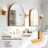 Lirago 36" Modern Silver Framed Bathroom Mirror Sleek Arched Vanity Mirror with Easy Installation for Bathroom Bedroom or Entryway - 2 of 4