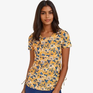 Calypsa Women's UPF 50+ Short Sleeve Adele Swim Top - 1 of 4
