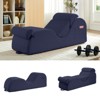 Mjkone Corduroy Yoga Chaise Lounge Chair,Curved Yoga Lounger Sofa with Movable Headrest/Waist Cushion/Footrest,Non-Slip Bottom - 3 of 4