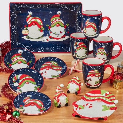 16oz 4pk Earthenware Holiday Magic Gnomes Mugs - Certified ...