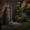 VEVOR Outdoor Water Fountain, 38.58 in Height Fountain and Waterfall,1-Tier Floor Standing Rock Base Style Fountains with with Light and Pump, Black - 2 of 4