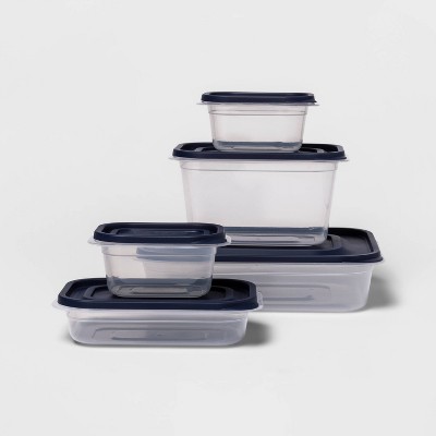 10ct Press Lid Plastic Food Storage Set - Made By Design™