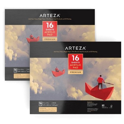 Arteza Acrylic Pad, 11"x14", 16 Sheets - 2 Pack (ARTZ-8133)