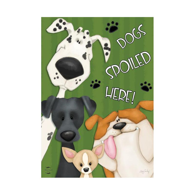 Briarwood Lane Dogs Spoiled Here Garden Flag 12.5" x 18", 1 of 4