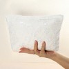 Unique Bargains Portable Canvas Large Capacity Zipper Floral Makeup Bag 1 Pc - 4 of 4