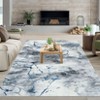 Abstract Modern Washable Low Pile Area Rug with Rubber Backing Foldable Stain Resistant Carpet for Bedroom Living Room - 2 of 4