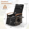 Costway Outdoor 360° Swivel Rattan Recliner Chair Patio Wicker Chaise Lounge Chair Beige/Navy - 3 of 4