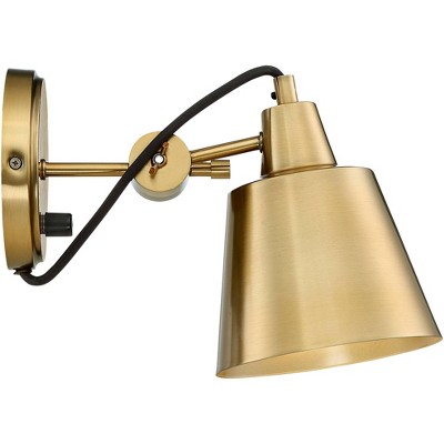 Warm Brass 12" Direct Wired Electric Wall Sconce