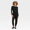 Women's Neoprene High Waist Joggers with Flat Elastic Waistband and Pockets - A New Day™ - 3 of 3