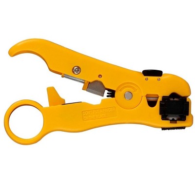 Coaxial/LAN Cable Stripper and Cutter, Designed For Use With RG-59, RG-6, RG-7, RG-11, RJ11 (flat), RJ45 (phone round), and RJ45 (UTP/STP) Cables