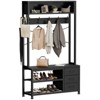 GIKPAL 6-in-1 Hall Tree with Bench, Entryway Coat Rack with 7 Hooks, Shoe Storage, 3 Drawers, and Top Shelf, Entry Organizer for Hallway or Mudroom - 2 of 4