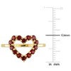 EVERLY JEWELRY | 10K Yellow Gold 4/5 CT TGW Garnet Heart Ring - 4 of 4