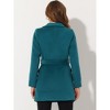 INSPIRE CHIC Women's Shawl Collar Lapel Winter Belted Coat with Pockets - 4 of 4