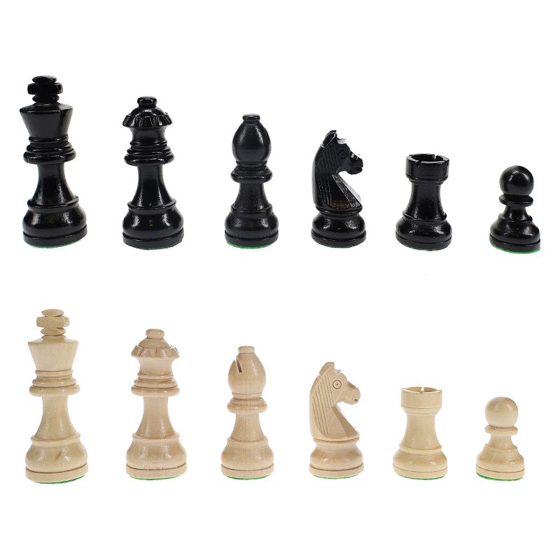 WE Games Black Stained Wood Staunton Weighted Chess Pieces,  3 in. King, 1 of 6