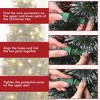 4.5 Ft Prelit Snow Flocked Christmas Tree with Sleigh Ride Base - 4 of 4