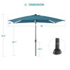 Sonkuki 6×9FT LED Rectangular Patio Umbrella w/Solar Lights, Push Button Tilt and Crank Handle - 3 of 4