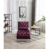 Leisure Concubine Sofa with Solid Acrylic Legs for Living Room or Bedroom - 3 of 4