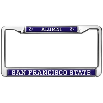 San Francisco State Alumni Logo Full Size Standard License Plate Metal Frame