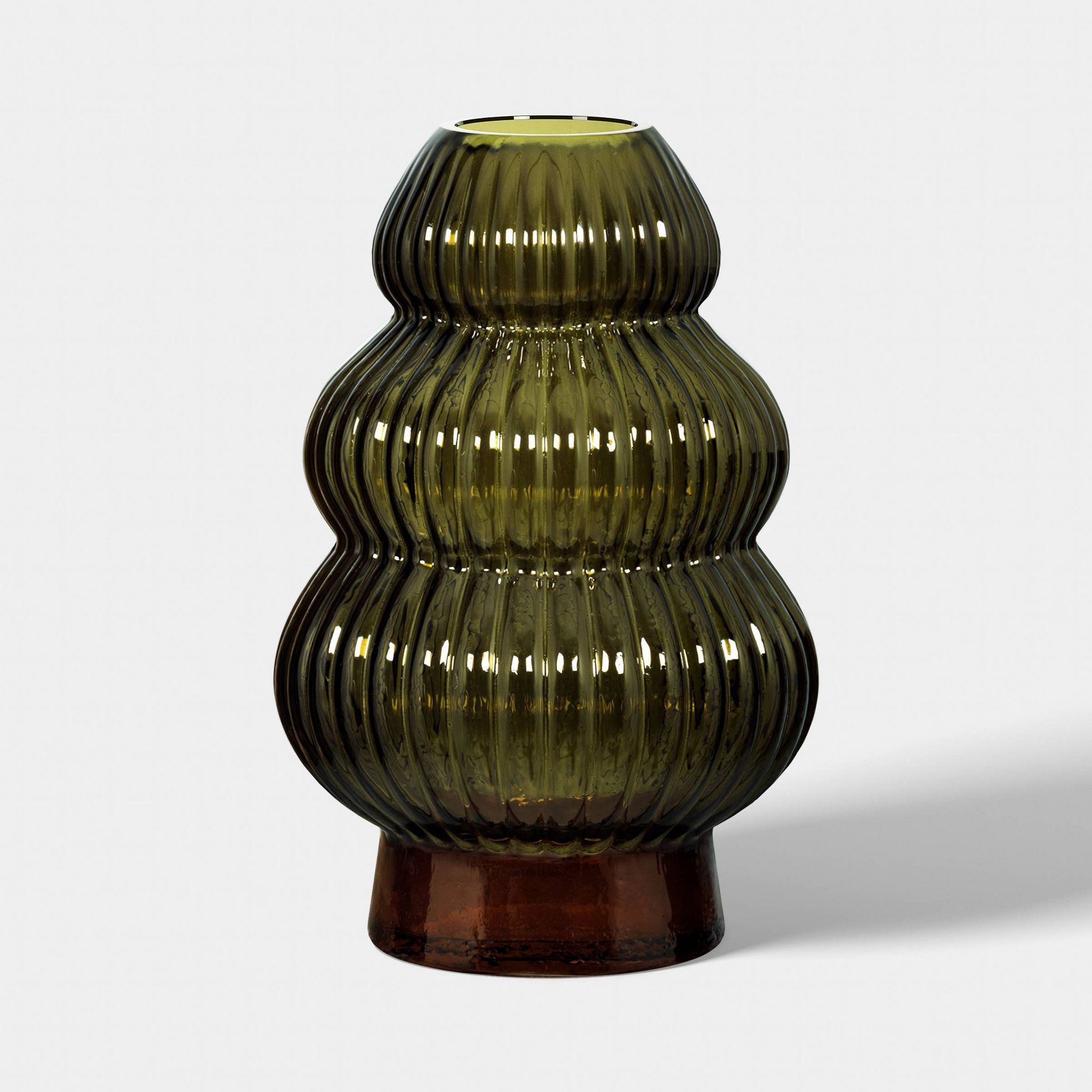 Tall Glass Christmas Tree Bud Vase Green - Room Essentials™