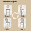 PAGED Folding Dining Chairs Set of 2, Wooden Living Room Chair with Upholstered Seat, Portable Kitchen Chair for Kitchen, Dining Room - 3 of 4