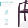 Best Choice Products Outdoor Steel Bench Garden Patio Porch Furniture w/ Floral Design Backrest - 4 of 4