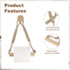 Unique Bargains 90% Cotton Jute Rope Wood Wall-mounted Toilet Paper Holder - 3 of 4