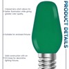 Luxrite C7 LED Green Replacement Light Bulbs, String Lights, 0.5W, Shatterproof Colored Candelabra Bulb, Enclosed Fixture Rated E12 Base 25 Pack - 4 of 4