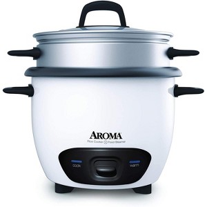 Aroma Housewares 48oz Pot Style Rice Cooker and Food Steam Refurbished - 1 of 3