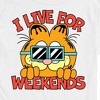 Men's - Garfield - I Live For Weekends Short Sleeve Graphic T-Shirt - 2 of 4
