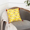 The Lakeside Collection Sunflower Embroidered Accent Pillow - All-Over Sunflower - 2 of 3