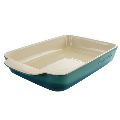 Crock-pot Artisan 1.25-Quart Stoneware Rectangular Bake Pan, Gradient Teal