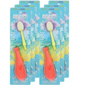 Radius Big Kidz Forever Brush Very Soft Reusable Handle Toothbrush - 6 ct - 1 of 4