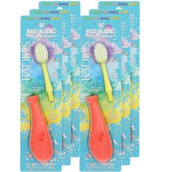 Radius Big Kidz Forever Brush Very Soft Reusable Handle Toothbrush - 6 ct