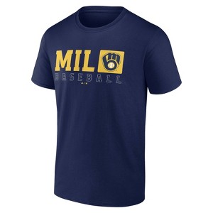 MLB Milwaukee Brewers Men's Short Sleeve Core T-Shirt - 1 of 3