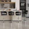 VECELO Bar Stools Swivel Adjustable Modern Pu Leather Barstools Set of 2/4, Counter Bar Stools with Back and Armrest for Bar or Kitchen - 4 of 4