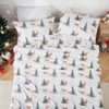 Christmas Flannel Sheets Queen, 100% Cotton Printed Bed Sheet Set, Soft Heavy weight Brushed Flannel,16 Inches Deep Pocket Winter Warm Sheets 4 Piece - 3 of 4