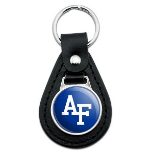 U.S. Air Force Academy Primary Logo Black Leather Keychain - 1 of 4