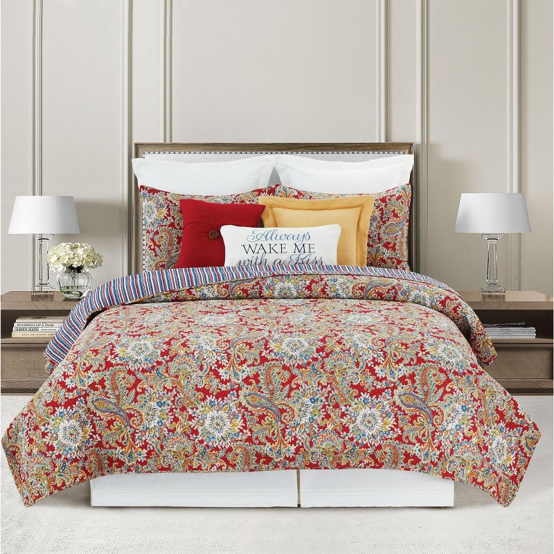 C&F Home Rhapsody Pailsey Cotton Quilt Set  - Reversible and Machine Washable, 5 of 10