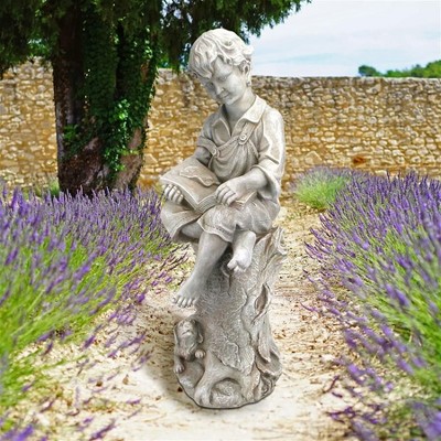 Design Toscano Sebastian the Reading Child Garden Statue