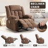 Manual Recliner Chair,Massage Rocker Recliner Chair, Reclining Sofa with Massage and Heat - 2 of 4